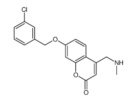 7-[(3-Chlorobenzyl)oxy]-4-[(methylamino)methyl]-2H-chromen-2-one结构式