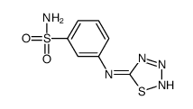 m-(1,2,3,4-thiatriazol-5-ylamino)benzenesulphonamide结构式
