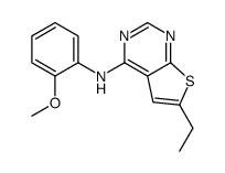 6-ethyl-N-(2-methoxyphenyl)thieno[2,3-d]pyrimidin-4-amine结构式