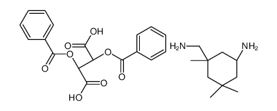 (1R,3S)-3-(aminomethyl)-3,5,5-trimethylcyclohexan-1-amine,(2R,3R)-2,3-dibenzoyloxybutanedioic acid Structure