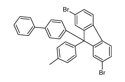 2,7-dibromo-9-(4-methylphenyl)-9-(4-phenylphenyl)fluorene结构式