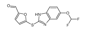 5-(5-difluoromethoxy-1H-benzimidazol-2-ylsulfanyl)-furan-2-carbaldehyde结构式