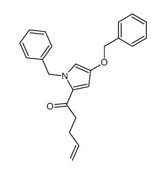 1-(1-benzyl-4-phenylmethoxypyrrol-2-yl)pent-4-en-1-one结构式