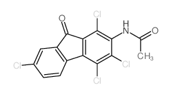 N-(1,3,4,7-tetrachloro-9-oxo-fluoren-2-yl)acetamide结构式