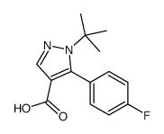 1-tert-butyl-5-(4-fluorophenyl)pyrazole-4-carboxylic acid结构式