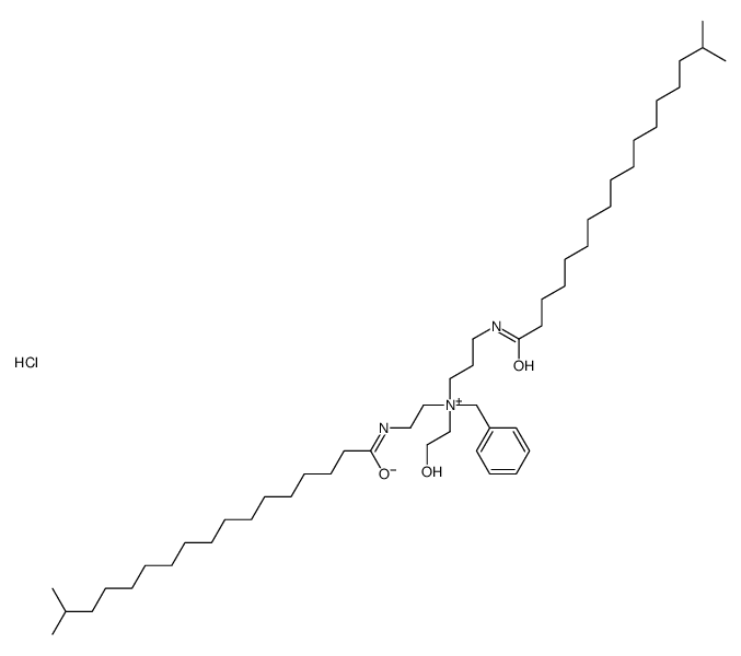 benzyl(2-hydroxyethyl)[2-[(1-oxoisooctadecyl)amino]ethyl][3-[(1-oxoisooctadecyl)amino]propyl]ammonium chloride结构式