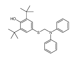 2,6-ditert-butyl-4-[(N-phenylanilino)methylsulfanyl]phenol结构式
