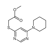 methyl 2-(6-piperidin-1-ylpyrimidin-4-yl)sulfanylacetate Structure