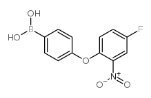 (4-(4-Fluoro-2-nitrophenoxy)phenyl)boronic acid structure