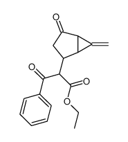 4-(2-keto-1-carbomethoxy-2-phenylethyl)-2-oxo-6-methylenebicyclo(3.1.0)hexane结构式