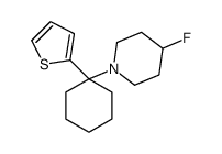 4-fluoro-1-(1-thiophen-2-ylcyclohexyl)piperidine结构式