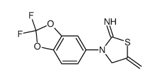 3-(2,2-difluorobenzo[d][1,3]dioxol-5-yl)5-methylenethiazolidin-2-imine Structure