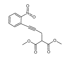 dimethyl 2-(3-(2-nitrophenyl)prop-2-ynyl)malonate结构式