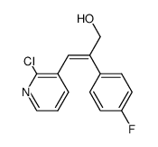 (E)-3-(2-chloropyridin-3-yl)-2-(4-fluorophenyl)prop-2-en-1-ol结构式