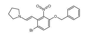 1-{(E)-2-[3-(benzyloxy)-6-bromo-2-nitrophenyl]vinyl}pyrrolidine结构式