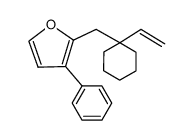 3-phenyl-2-(1-vinyl-cyclohexylmethyl)-furan结构式
