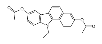3,8-diacetoxy-11-ethyl-11H-benzocarbazole结构式