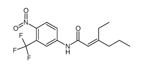 N-<3-Ethyl-hexen-(2)-oyl>-4-nitro-3-trifluormethyl-anilin结构式