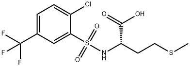 2-[2-chloro-5-(trifluoromethyl)benzenesulfonamido]-4-(methylsulfanyl)butanoic acid Structure