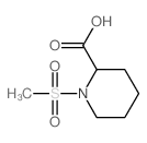 1-(METHYLSULFONYL)PIPERIDINE-2-CARBOXYLIC ACID结构式