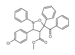 methyl 5-benzoyl-3-(4-chlorophenyl)-2,5-diphenylisoxazolidine-4-carboxylate Structure