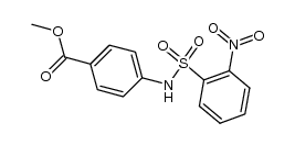 N-(4-methoxycarbonylphenyl)-2-nitrobenzenesulfonamide结构式
