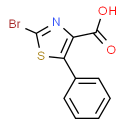 2-Bromo-5-phenyl-1,3-thiazole-4-carboxylic acid结构式