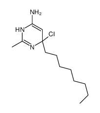 4-chloro-2-methyl-4-octyl-1H-pyrimidin-6-amine结构式