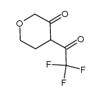 4-(trifluoroacetyl)dihydro-2H-pyran-3(4H)-one结构式