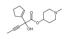 (1-methylpiperidin-4-yl) 2-(cyclopenten-1-yl)-2-hydroxypent-3-ynoate结构式