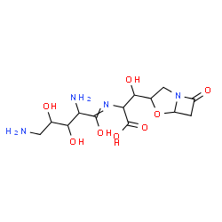 2-(3,4-Dihydroxy-2,5-diaminopentanoylamino)-3-(7-oxo-4-oxa-1-azabicyclo[3.2.0]heptan-3-yl)-3-hydroxypropionic acid Structure