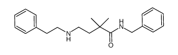 N-benzyl-2,2-dimethyl-4-[N-(2'-phenylethyl)amino]butanamide结构式
