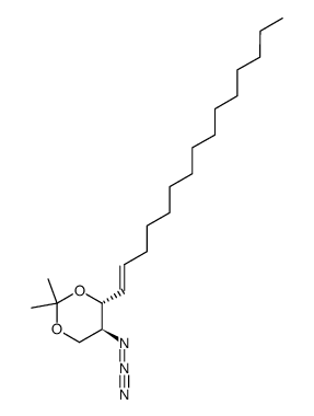 (2(S),3(R),4E)-2-azido-1,3-O-isopropylidene-4-octadecene-1,3-diol Structure