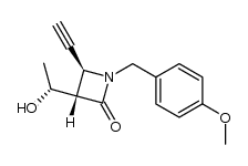 (3S,4S)-4-Ethynyl-3-[(1R)-hydroxyethyl]-N-p-methoxybenzyl-2-azetidinone结构式