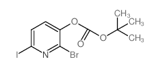 2-溴-6-碘吡啶-3-碳酸叔丁酯结构式