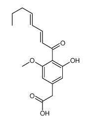 2-[3-hydroxy-5-methoxy-4-[(2E,4E)-octa-2,4-dienoyl]phenyl]acetic acid结构式