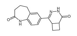 2-(2,3,4,5-tetrahydrobenzo[b]azepin-2-(1H)-on-7-yl)-3,4-diazabicyclo[4.2.0]oct-2-en-5-one Structure