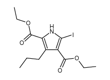 diethyl 5-iodo-3-propyl-1H-pyrrole-2,4-dicarboxylate结构式