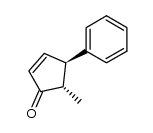 trans-4-phenyl-5-methyl-2-cyclopentenone结构式