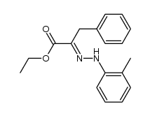 (E)-ethyl 3-phenyl-2-(2-o-tolylhydrazono)propanoate结构式