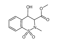 methyl 4-hydroxy-2-methyl-1,1-dioxo-3,4-dihydro-2H-1,2-benzothiazine-3-carboxylate结构式