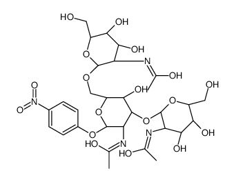 4-Nitrophenyl 2-Acetamido-3,6-di-O-(2-acetamido-2-deoxy-β-D-glucopyranosyl)-2-deoxy-α-D-galactopyranoside Structure