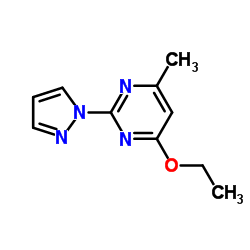 Pyrimidine, 4-ethoxy-6-methyl-2-(1H-pyrazol-1-yl)- (9CI)结构式