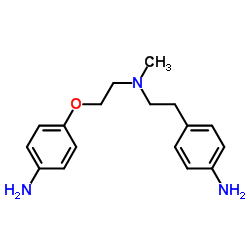 N-甲基-N-4-氨基苯氧乙基--4-氨基苯乙胺结构式