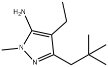 1H-Pyrazol-5-amine, 3-(2,2-dimethylpropyl)-4-ethyl-1-methyl- Structure