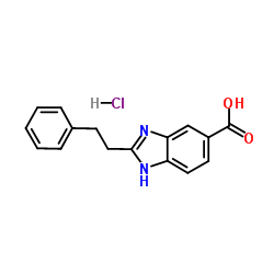 2-PHENETHYL-1 H-BENZOIMIDAZOLE-5-CARBOXYLIC ACID HYDROCHLORIDE structure