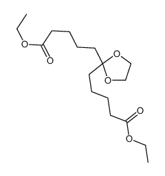 ethyl 5-[2-(5-ethoxy-5-oxopentyl)-1,3-dioxolan-2-yl]pentanoate结构式