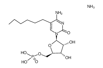 5-n-hexylcytidine 5'-monophosphate diammonium salt Structure