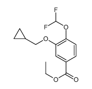 Ethyl 3-(cyclopropylmethoxy)-4-(difluoromethoxy)benzoate结构式