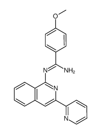 N-[3-(2-pyridyl)isoquinolin-1-yl]-4-methoxybenzamidine Structure
